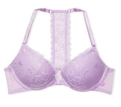 40DD Lilac Purple Lace Front Close ExtremeLift Victorias Secret Plunge PU UW Bra - £31.96 GBP