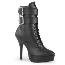 DEVIOUS INDULGE-1026 Women&#39;s 5&quot; Heel Platform Lace-Up Front Ankle Side Z... - $97.95