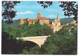 Vtg Postcard-Loket, Czech Republic-Bridge, Palace, Castle-4x6 Chrome-CS1 - £5.72 GBP