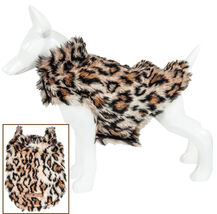 Pet Life 'Lab-Pard' Leopard Patterned Fashion Designer Mink Fur Dog Coat... - $34.64+
