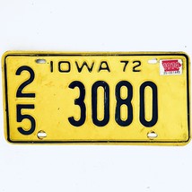 1974 United States Iowa Dallas County Passenger License Plate 25 3080 - £14.50 GBP