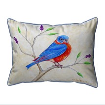 Betsy Drake Blue Bird Extra Large Zippered Pillow 20x24 - £48.65 GBP