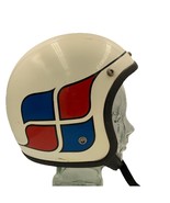 Vintage 1970s MARK HC VII Motorcycle helmet Size Medium Graphic Red Whit... - $234.47 CAD