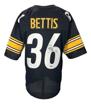 Jerome Bettis Firmado Personalizado Negro Estilo Profesional Fútbol Camiseta Bas - $242.49
