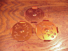 Lot of 3 Mirro Dial-A-Cookie Cookie Pastry Press Design Plates Discs M-0357-22 - £6.25 GBP