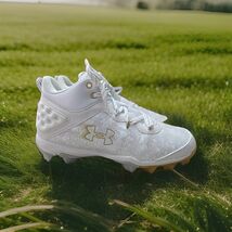 Under Armour NWB Harper Baseball Cleats Men's Size 7 White &amp; Gold - $99.00