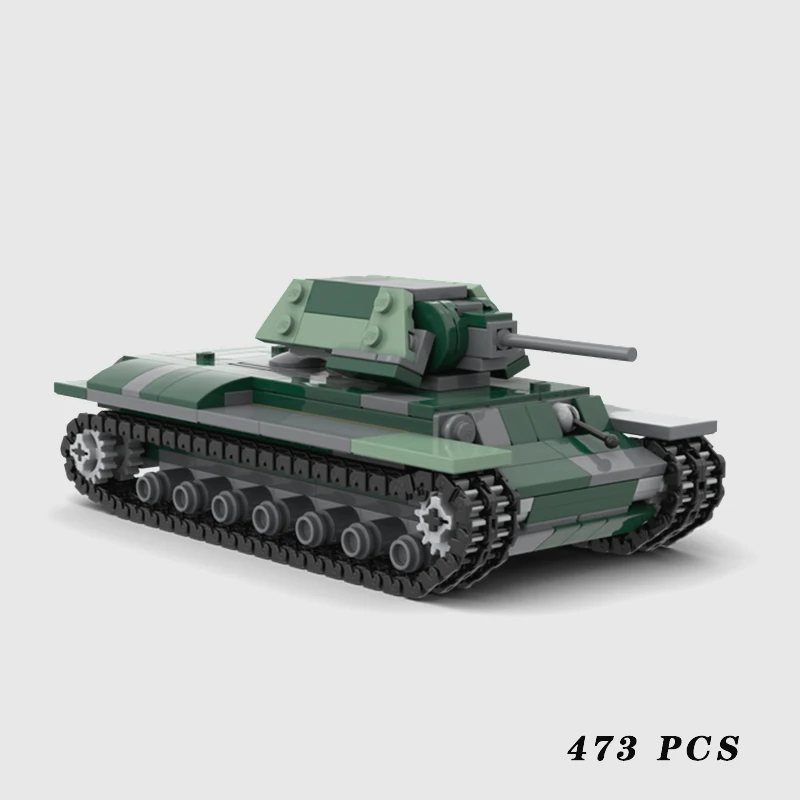 WW2 Military Equipment KV-1 Heavy Tank 1:42 Scale MOC Building Block Assemble - £51.86 GBP