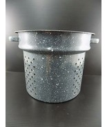 Enameled Non Stick Steel Speckled STRAINER INSERT COLANDER w/ Handles - $14.23 CAD