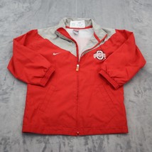 Nike Ohio State Jacket Mens 6 Red Gray Full Zip Stand up Collar Sports Wear - £23.52 GBP