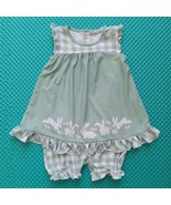 Little Millie Green Bunny Size 3 Baby Toddler Skirted Romper - $13.95 CAD