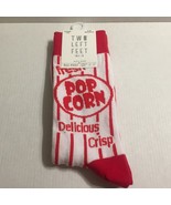 NEW Two Left Feet Wearable Art Socks Popcorn - Big Feet Women 10-12.5 Me... - $11.66