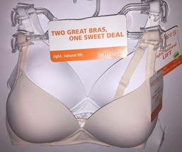 WARNER&#39;S 4003 Wire Free Light Natural Lift Bras Set of Two New w/Tags $6... - £34.02 GBP+