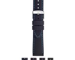 Morellato Livenza (Ec) Watch Strap - Black/Light Blue - 20mm - Chrome-pl... - £27.83 GBP