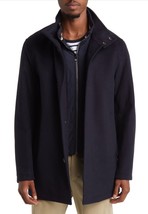 Boss Hugo Boss  H-Coxtan Men&#39;s Blue Wool Cashmere Draping Jacket Coat Si... - £328.90 GBP