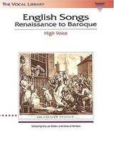 Anglais Chansons : Renaissance Pour Baroque Songbook Drap Musique Song Livre - £8.45 GBP