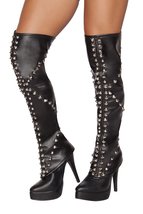 Roma Costume Women&#39;s Spike Studded Leggings, Black, One Size - £43.74 GBP