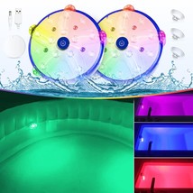 Rechargeable Floating Pool Lights, Color Changing Submersible Led Pool L... - $54.99