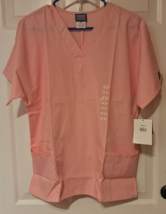 Cherokee Authentic Workwear Medical Scrub Top VNeck Womens Size M Pink NWT - £10.64 GBP