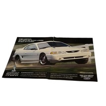 Mustang Cobra 1996 Ford 305hp DOHC V-8 White Corral Road Photo VTG Print Ad 2 Pg - $7.91