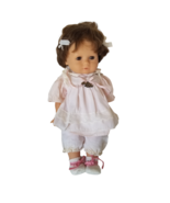 Vintage Gotz Modell Baby Doll Made in Italy 17&quot; Vinyl Brunette Open Clos... - £277.31 GBP