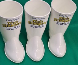 Dolly Parton&#39;s Dixie Stampede Plastic Souvenir Boot Cup Mug Pepsi 2017 Lot Of 3 - £9.71 GBP