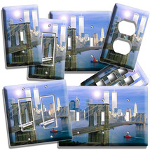 Nyc New York City Brooklyn Bridge Twin Towers Light Switch Plate Outlet Hd Decor - £13.37 GBP+