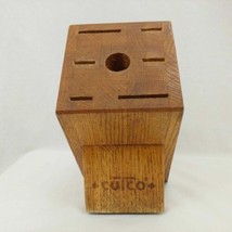 CUTCO Wooden Galley Knife Holder Block 7 Slots Oak Wood - £20.63 GBP