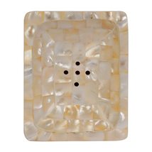 Square Mother of Pearl Soap Holder Draining Dish Soap Saver Sponges Hold... - $21.77
