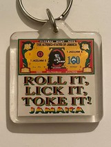 Roll It Lick It Toke It Jamaica Keychain Key Chain - £7.83 GBP