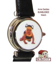 Anne Geedes Bumble Bee Watch with Black Band New in Box bumblebee - £15.80 GBP