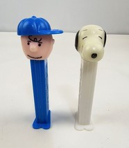 Vintage Pez Dispenser Peanuts Charlie Brown &amp; Snoopy Made in Slovenia Lot of 2 - £5.95 GBP