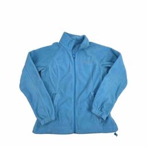 Colombia Women&#39;s Blue Fleece Zip Front Jacket Size Medium Long Sleeve - £12.38 GBP