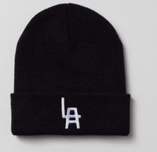 American Needle Los Angeles LA Black Beanie Toboggan Winter Hat Cap Cuff... - $22.33
