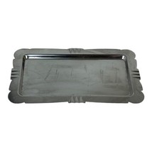 Vintage Large 10&quot; Aluminum Silver Color Table  Ashtray Rectangle MCM Barware - £14.67 GBP