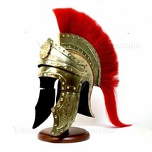 Roman Imperator Brass Plating Medieval Historical Helmet With Queen And ... - £69.05 GBP