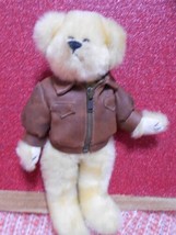 TY Beanie Baby - Baron the Bear, Leather Bomber Jacket, 2000 w/ERRORS - ... - $28.95