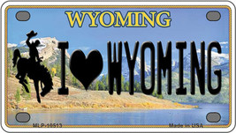 I Love Wyoming Novelty Mini Metal License Plate Tag - £11.76 GBP
