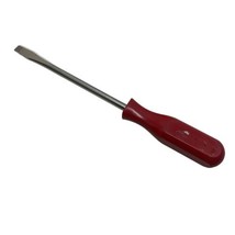 Mac Tools Screwdriver Slotted Flat Head 9-1/2&quot; PJR6A Faded Red Hard Handle USA - £14.03 GBP