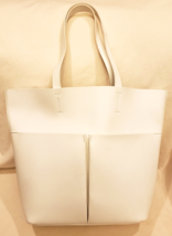 Neiman Marcus Large White Handbag/Tote/Shoulder Bag - £22.41 GBP