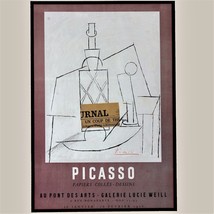 Picasso Papiers Collés Dessins Par Pablo Picasso 1956 Galerie Exhibition Affiche - £1,586.62 GBP