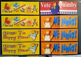 &quot;The Simpsons&quot; Stickers Laptop Bumper Lot  8 Various Homer, Mayor, Itchy, Ralph - £7.92 GBP