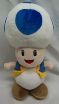 Nintendo Super Mario Bros. Soft Blue Toad 8&quot; Plush Stuffed Animal Toy - £13.05 GBP