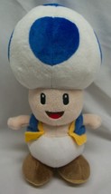 Nintendo Super Mario Bros. Soft Blue Toad 8&quot; Plush Stuffed Animal Toy - £13.14 GBP