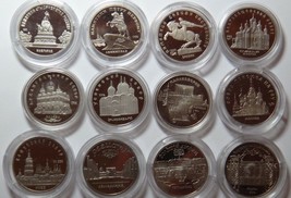 Rusia 5 Rublos 1988-1991 12 Moneda Lote Prueba en Cápsula Raro Juego Completo - £169.78 GBP