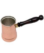 Pink Peony Copper Mug with Hammered and Long Wooden Handle 300 ml - €42,84 EUR