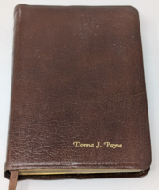 Holy Bible KJV Nelson 487 Br Brown Cowhide 1972 Reference King James VTG 1970s - £53.60 GBP