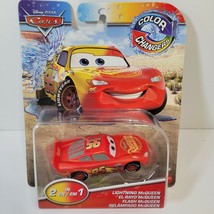 Disney Pixar Cars Lightning McQueen Color Changers 2in1 Red Yellow Die Cast - £10.01 GBP