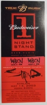 Staind Original 2003/8 Ticket Stub Budweiser 1 Night Stand WBCN + Greenb... - £15.46 GBP