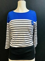 Karen Scott Petite Striped T-Shirt, Size Petite XL - £11.90 GBP