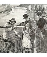 Girl With Telescope Nautical 1888 Victorian Religious Book Art Print DWT4B - $19.99